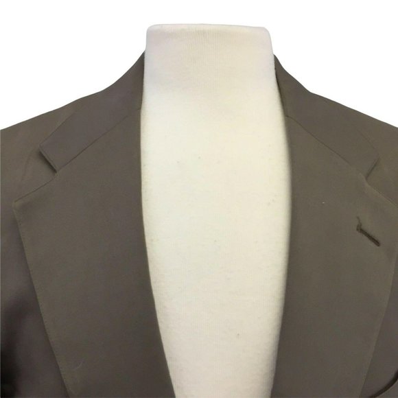 Dorman Winthrop Suit Jacket Blazer Sports Coat Mens Wool 42 L Olive Green - Picture 7 of 12